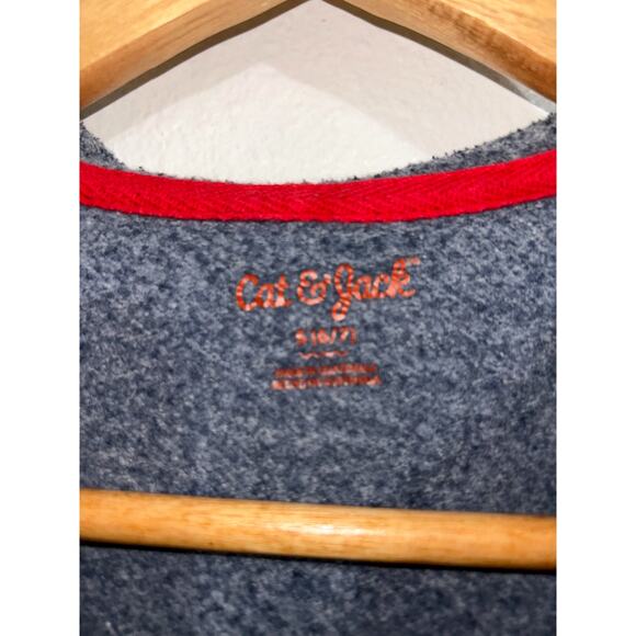 Cat & Jack Kids Full Zip Sweatshirt Hoodie Gray Small 6/7 - Picture 2 of 3